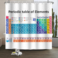 Xiaoterna Periodic Table Shower Curtain – Waterproof Polyester Fabric