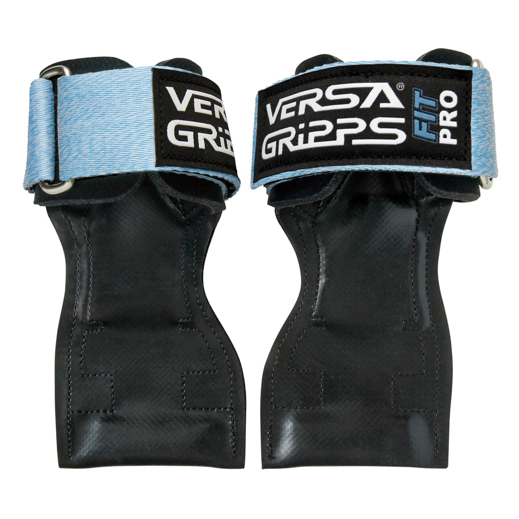 Versa Gripps Fit Pro Weightlifting Grips | Blue Hydrangea Wrist Straps