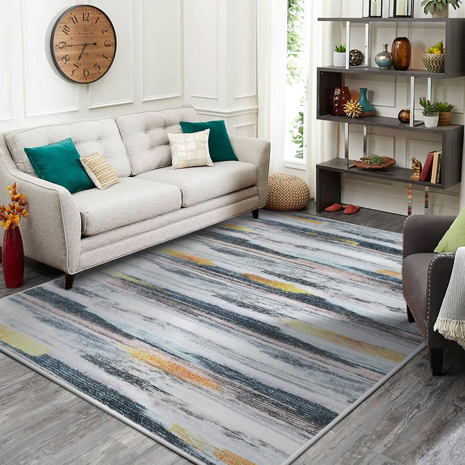 Tinyboy-hbq Shaggy Area Rug | Soft Boho Non-Slip Living Room Carpet