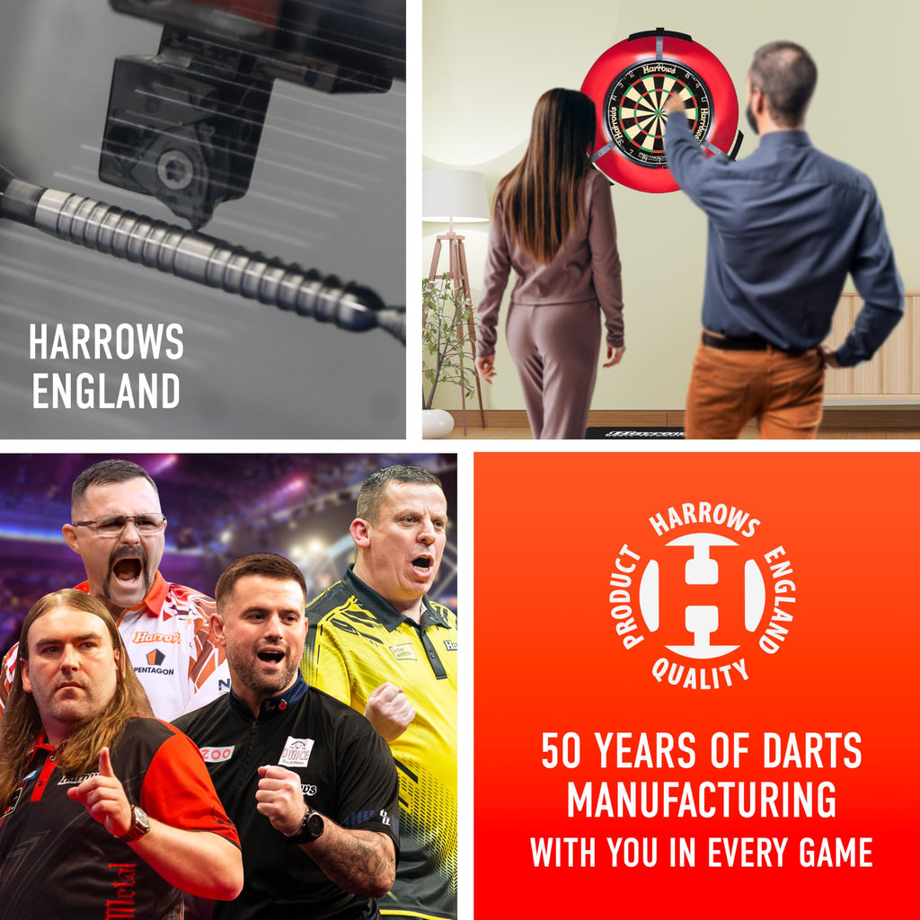 Harrows 4-Piece Dartboard Surround Ring – EVA Foam Wall Protector, 720mm