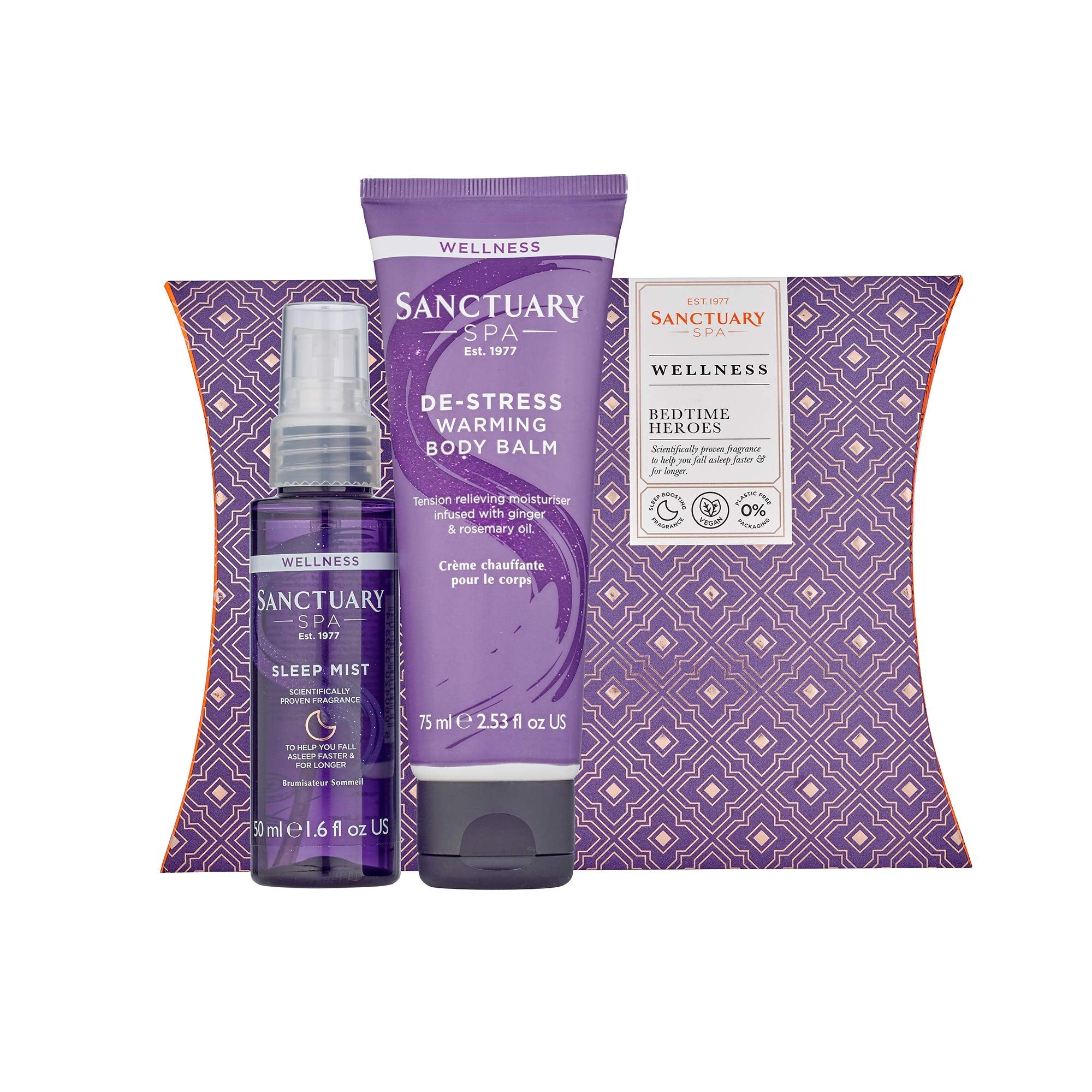 Sanctuary Spa Bedtime Heroes Wellness Gift Set | Sleep Mist & Body Balm
