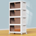 SavvyStor 4-Tier Stackable Storage Boxes | Foldable Plastic Organiser