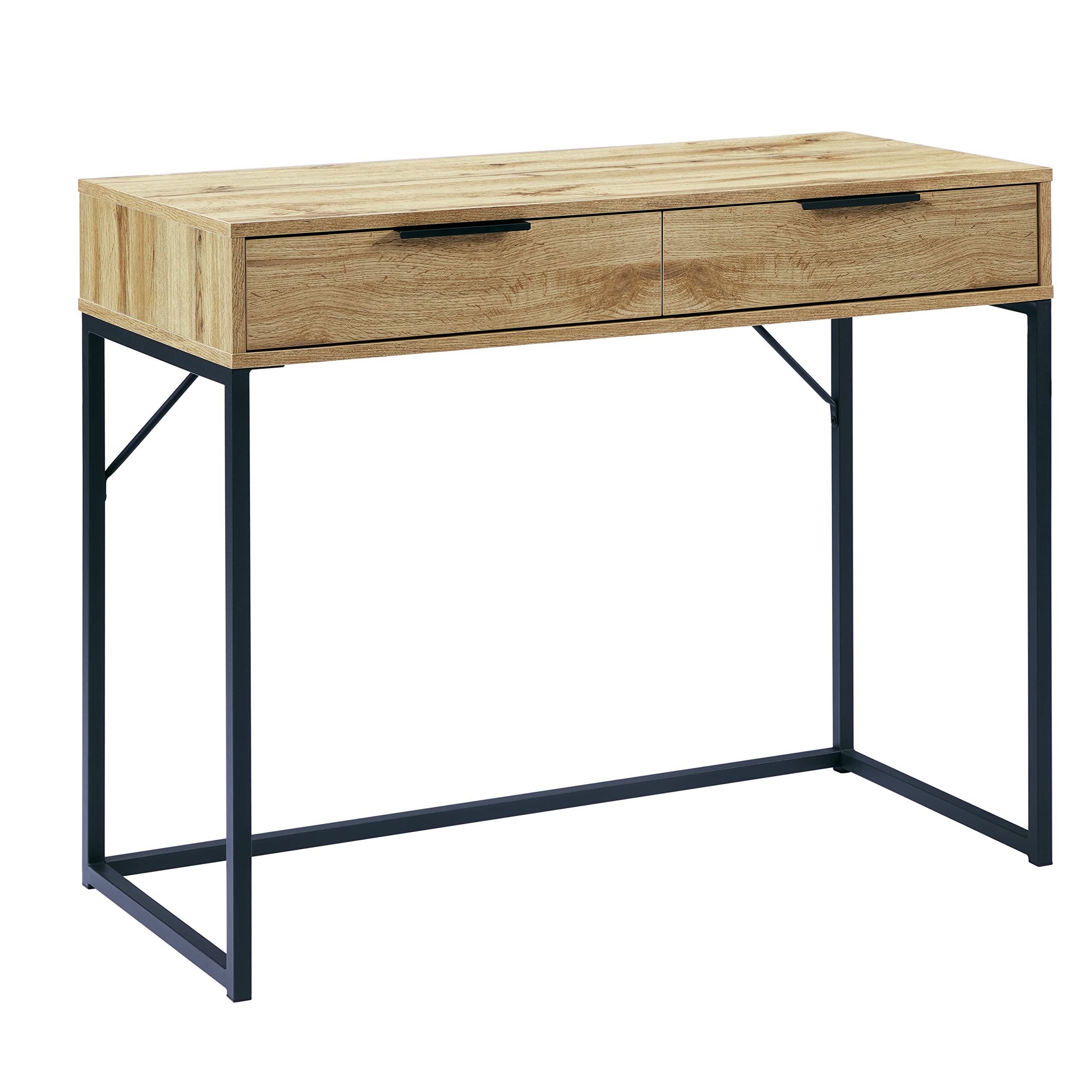 Julian Bowen Bali 2 Drawer Dressing Table and Desk | Oak Wood