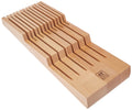 Zwilling Beech Wood Knife Holder for Drawers | 12-Slot Knife Organizer