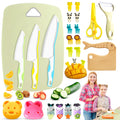 LIVABEE 23-Piece Kids Kitchen Knife Set | Montessori Cooking Tools