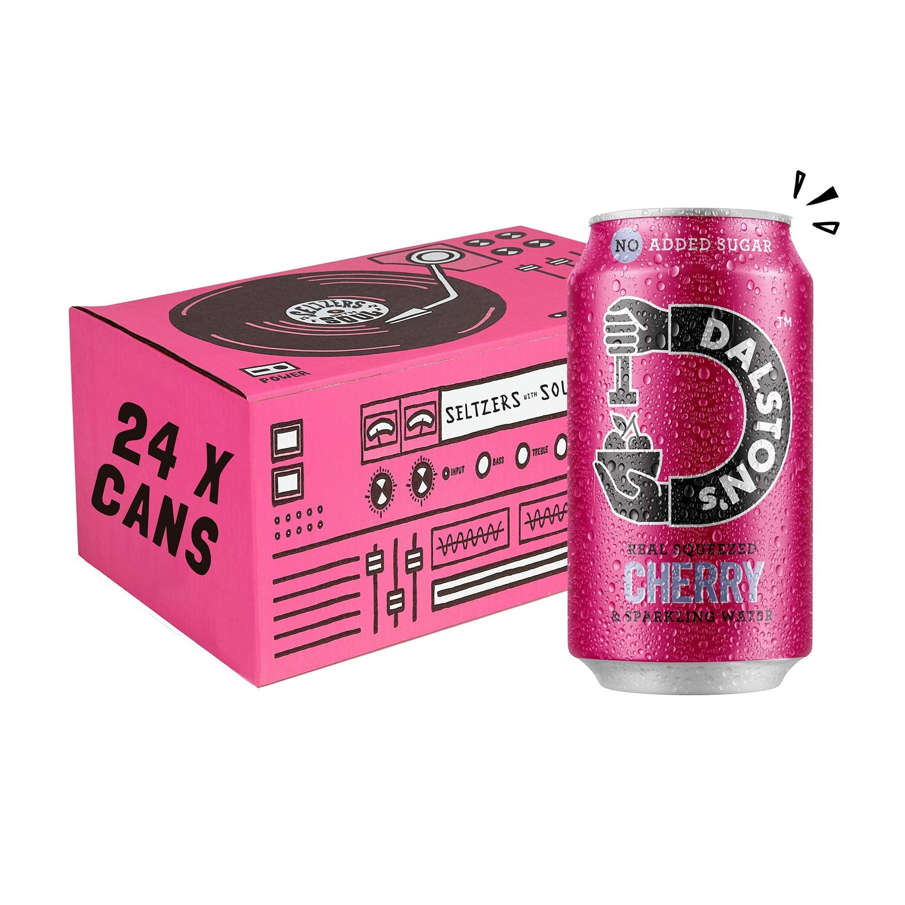 Dalston's Cherryade Real Fruit Juice Soda - Low Sugar & Vegan - 24 x 330ml