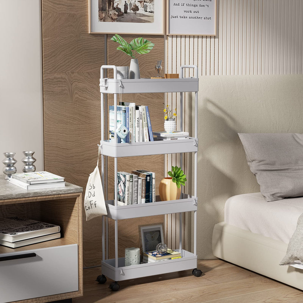 SOLEJAZZ Storage Trolley Cart Slim Rolling Cart Mobile Storage Shelving - image 5