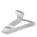 Amber Home Matte Silver Aluminum Coat Hangers - 20 Pack Metal Suit Rack