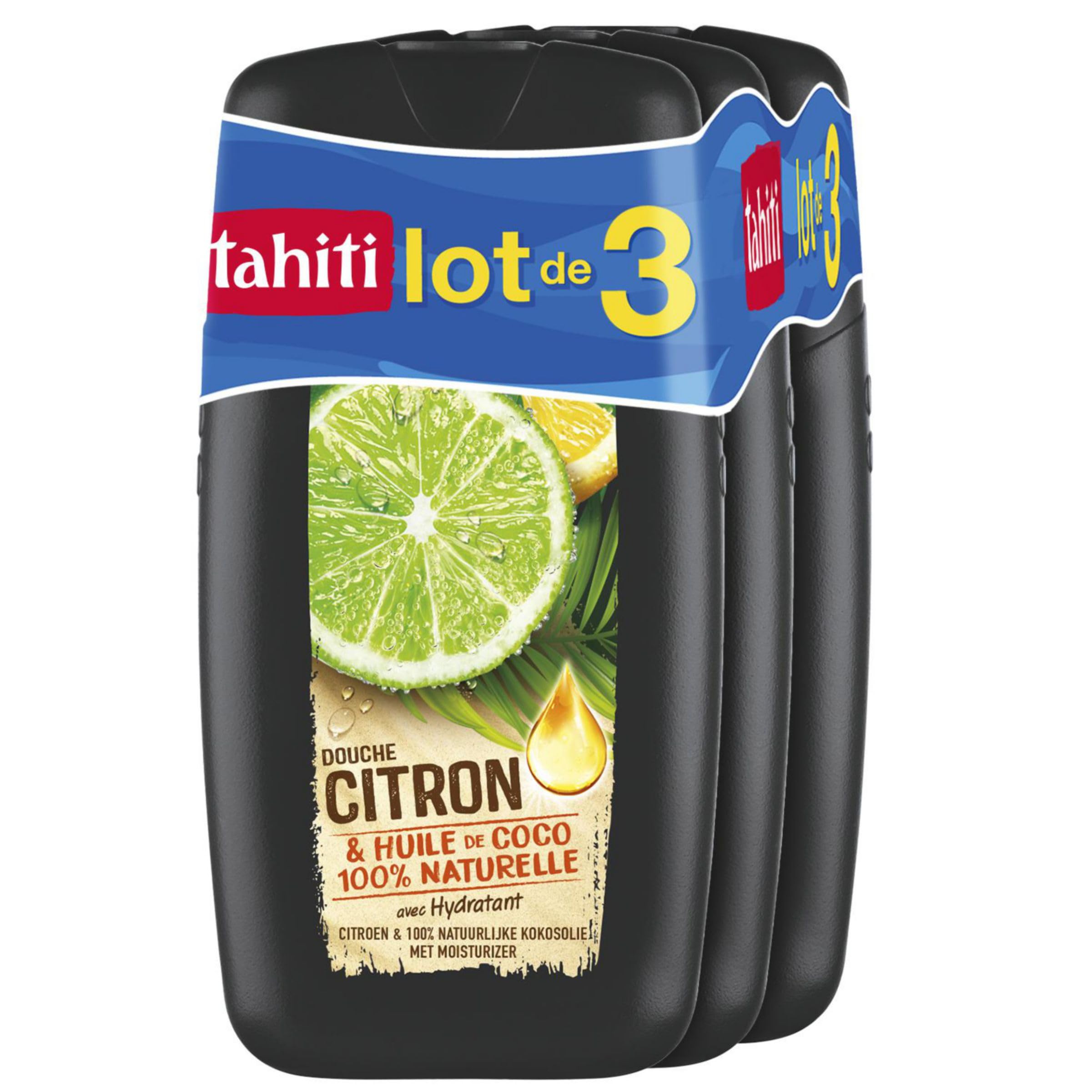 Tahiti Coconut Oil & Lemon Natural Moisture Shower Gel - 3 x 250ml