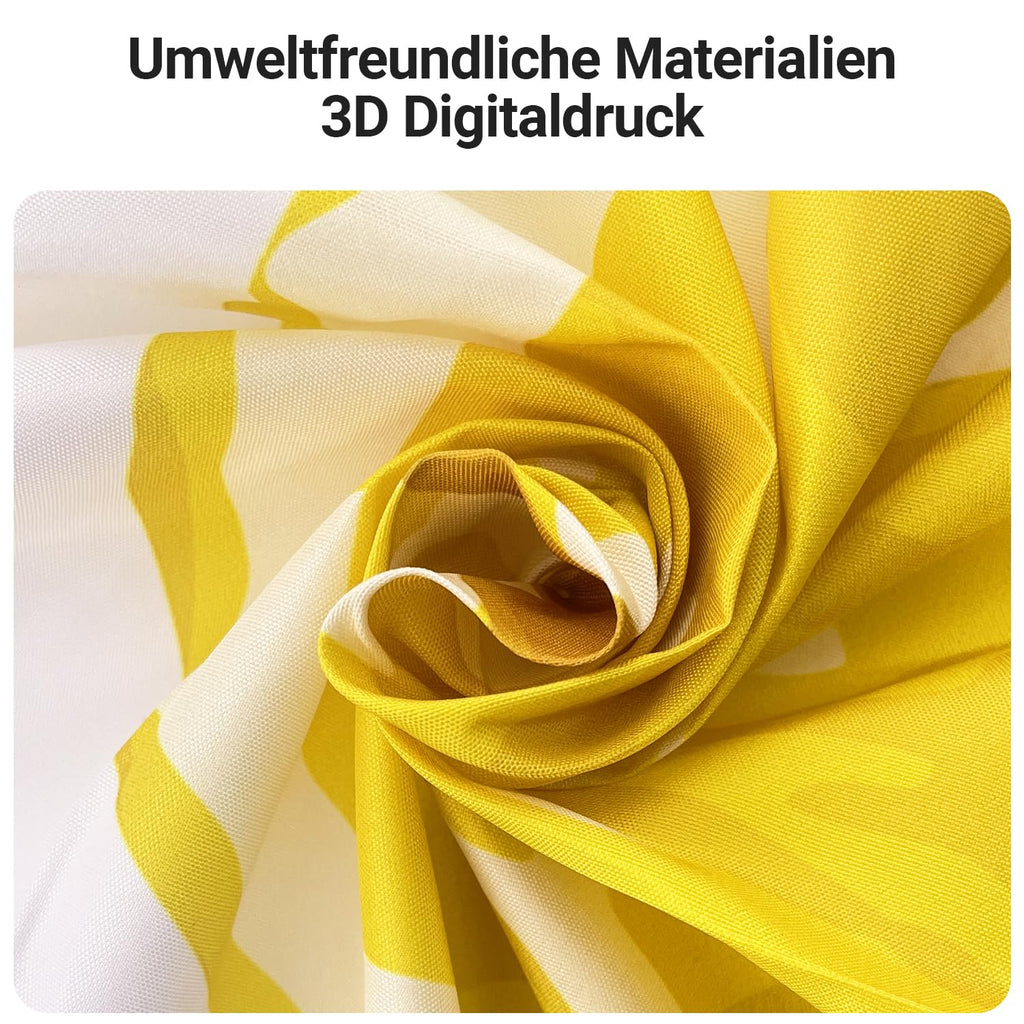 Lerores Shower Curtain, 100 x 200 cm, Lemon Leaf, Weighted Hem, Anti-Mould, Water-Repellent - image 3
