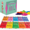 Jolof Store Natural Herbal Gulal - 10 Neon Holi Colours Giftbox (500g)