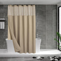 Jolof Store Waffle Weave Shower Curtain with Snap-in Liner & Hooks