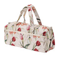 KooingTech Knitting Storage Bag – Rose Jacquard Cotton Linen Tote