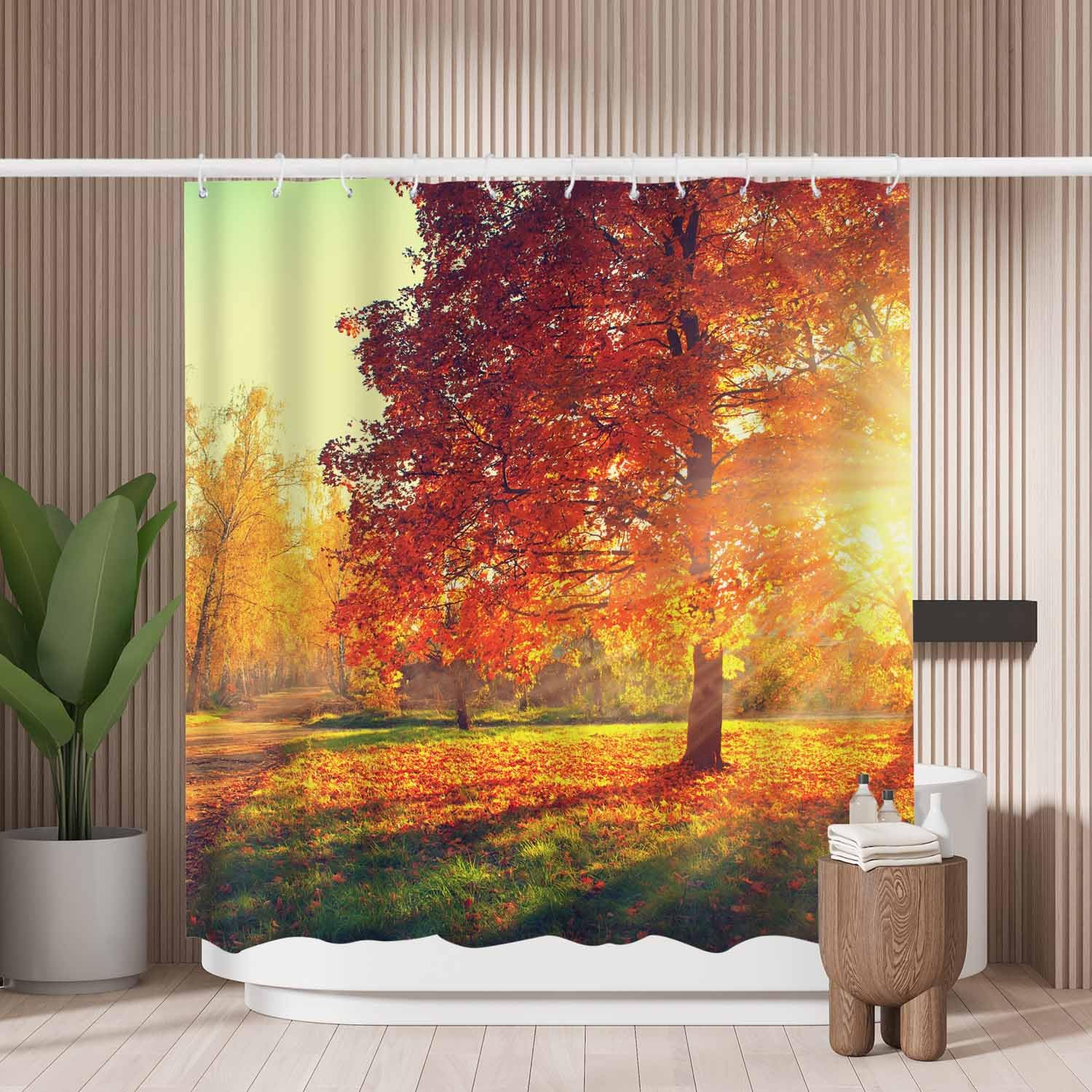 Shower Curtain – Autumn Trees Mold Resistant Polyester