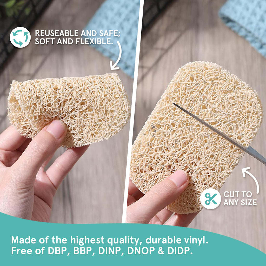 Soap Saver by Smith’s® | Extend Your Soap’s Life | 14 cm L x 8 cm W x 1.2 cm H | Biege / 4 Pack | 50% Thicker | Enhanced Design