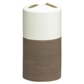 Sealskin Doppio Toothbrush Holder – Brown Polyresin Bathroom Organizer