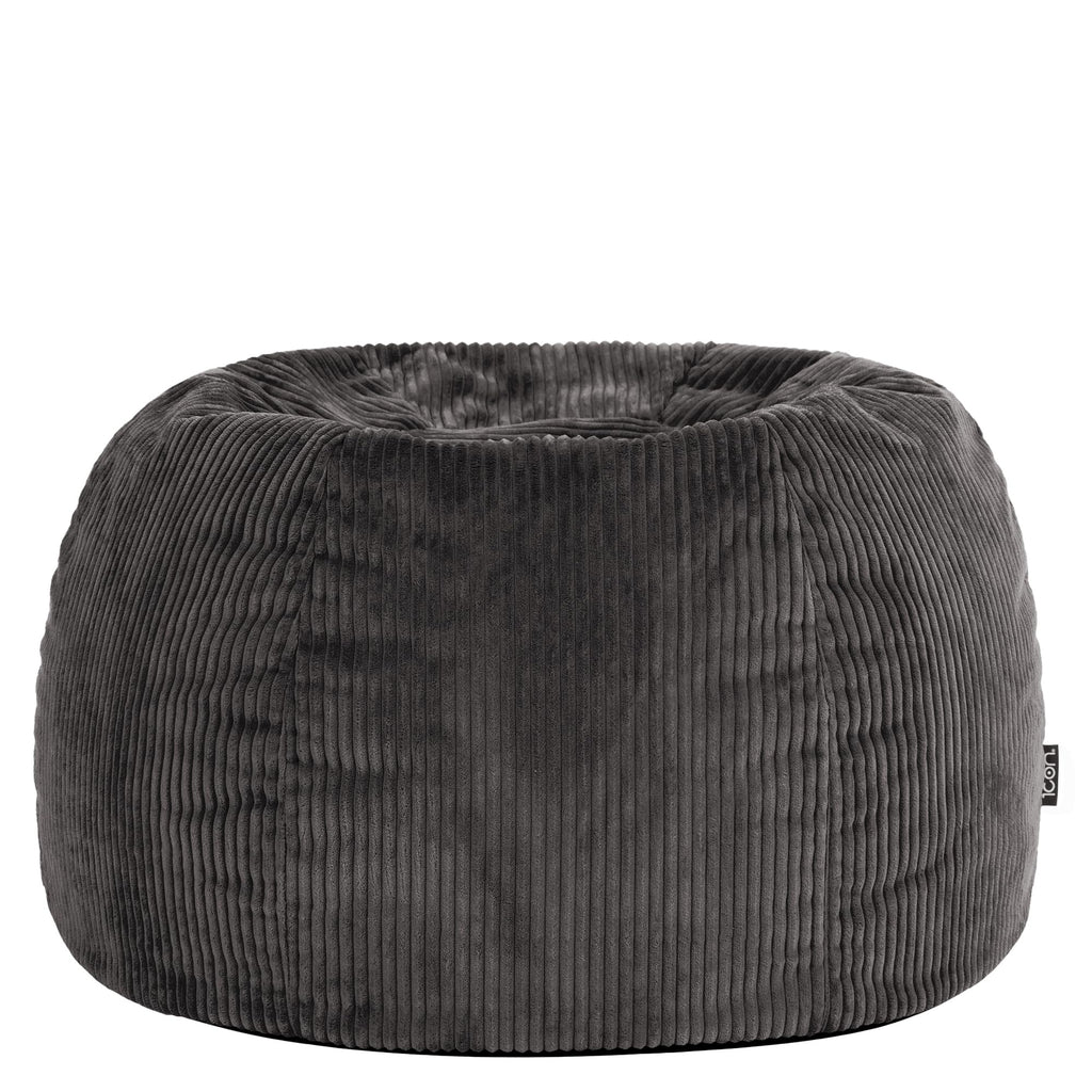 icon Kingston Cord Bean Bag with Filling Included, Grey