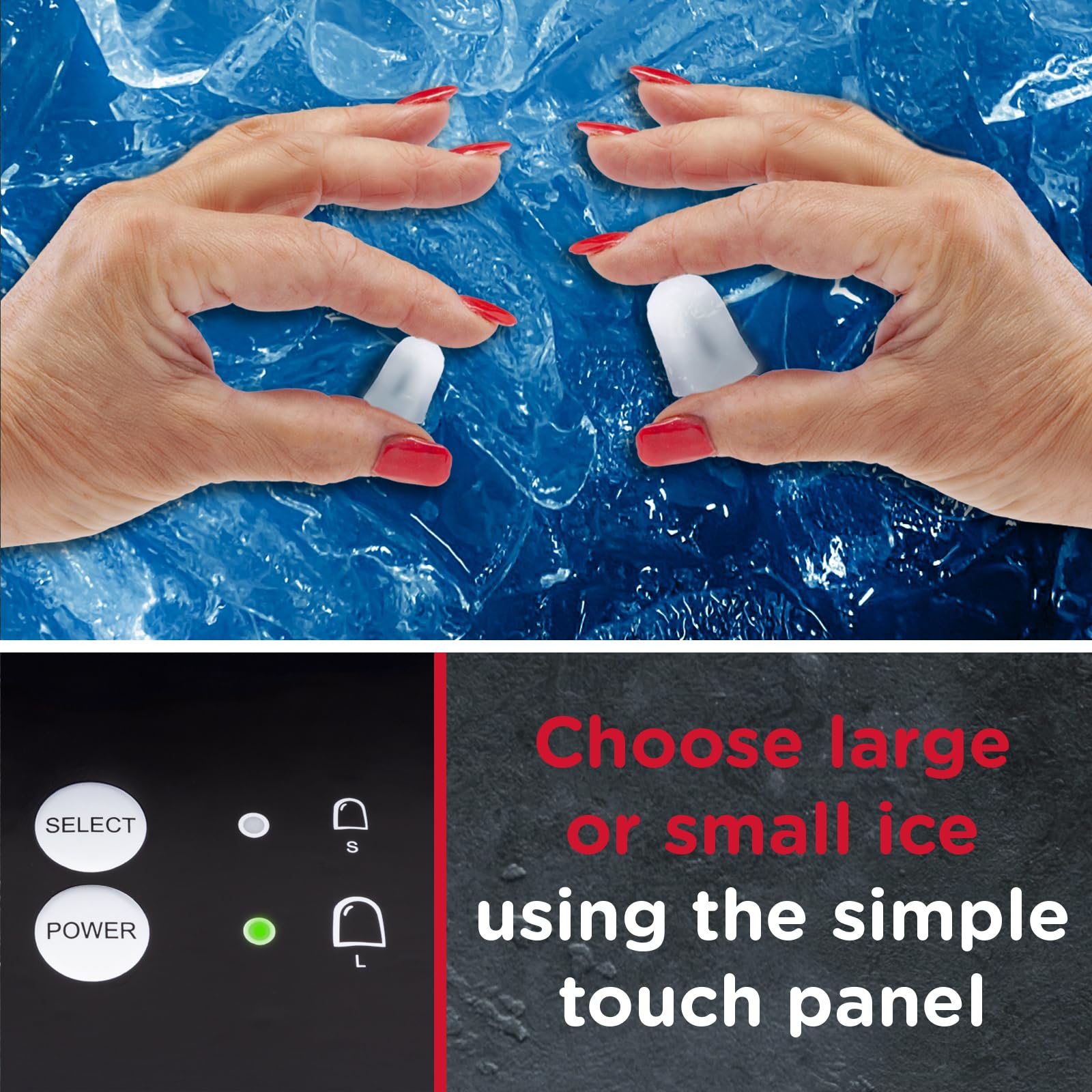Sensio Home Ice Cube Maker | 12kg Countertop Machine with Self-Cleaning