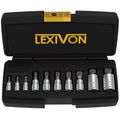 LEXIVON XZN Triple Square Spline Bit Socket Set | 10-Piece M4-M18 Kit