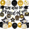 Jolof Store Class of 2025 Graduation Decorations – Black and Gold Kit