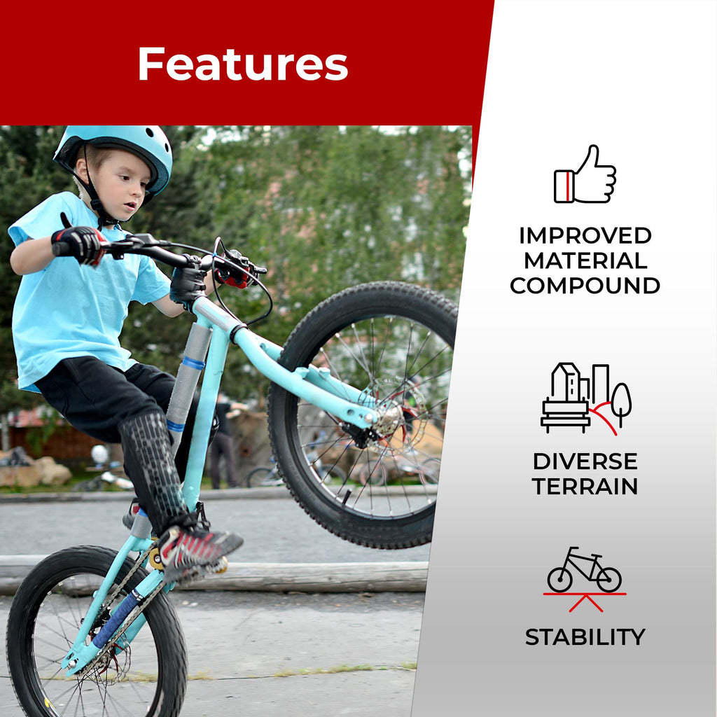 Fincci 20 x 1.75 BMX Bike Tyres – Set of 2 Foldable Tires with Inner Tubes