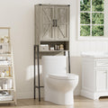 BonVache Over Toilet Storage Unit - Farmhouse Bathroom Cabinet, Grey
