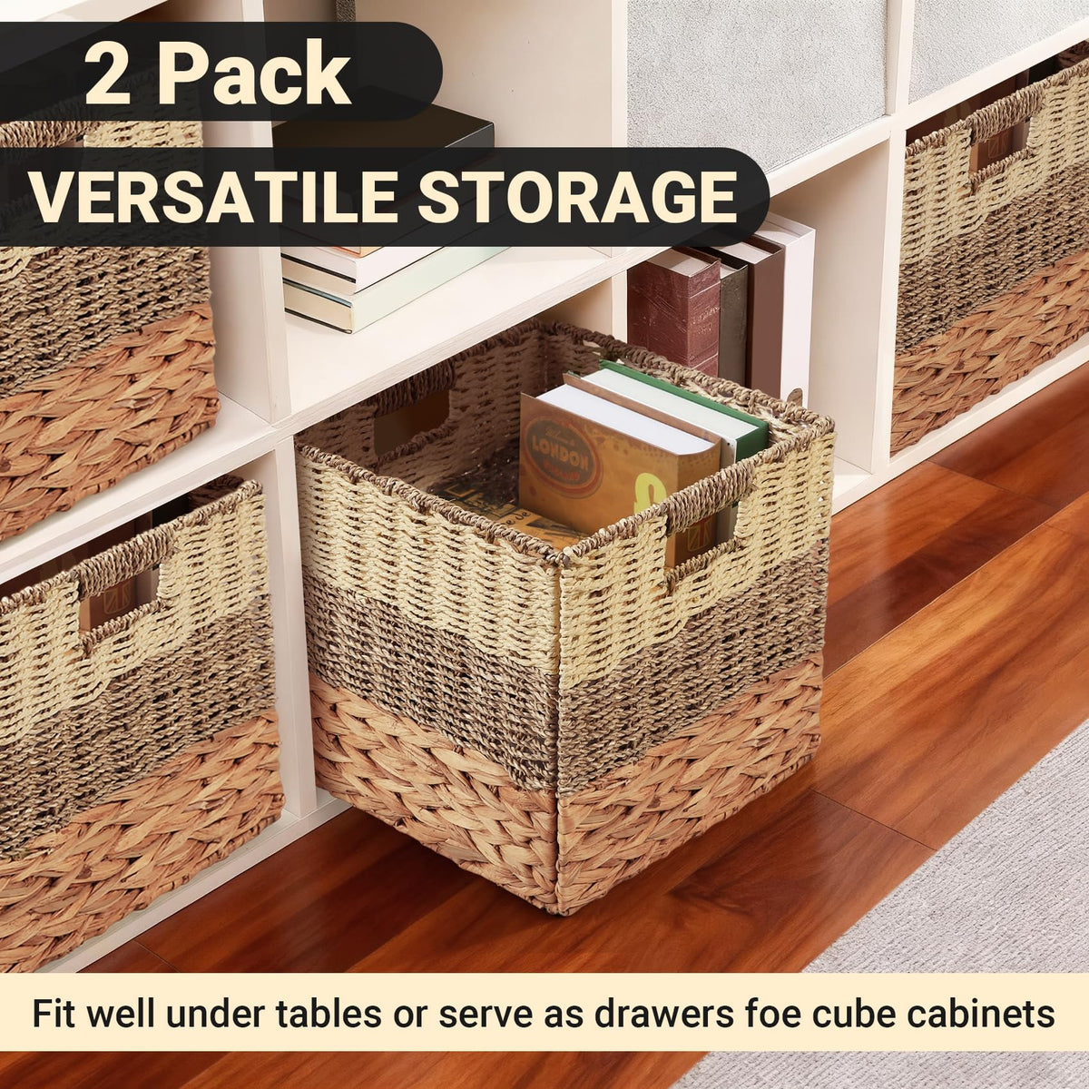 Tsudoku Storage Cubes Baskets, Set of 2 Hand-Woven Storage Baskets, 30cm - image 5