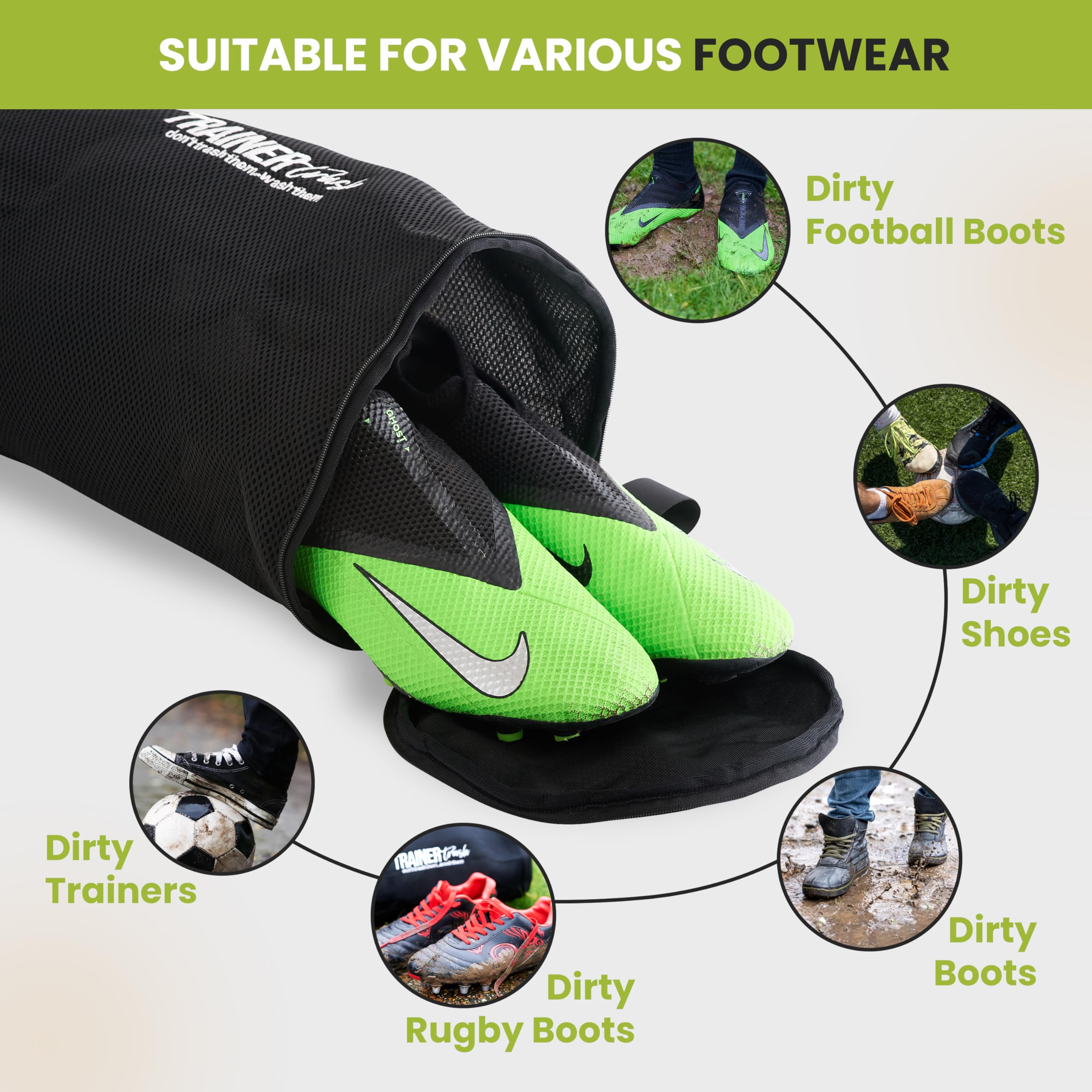 Jolof Store Shoe Washing Machine Bag – Mesh Trainer Laundry Bag