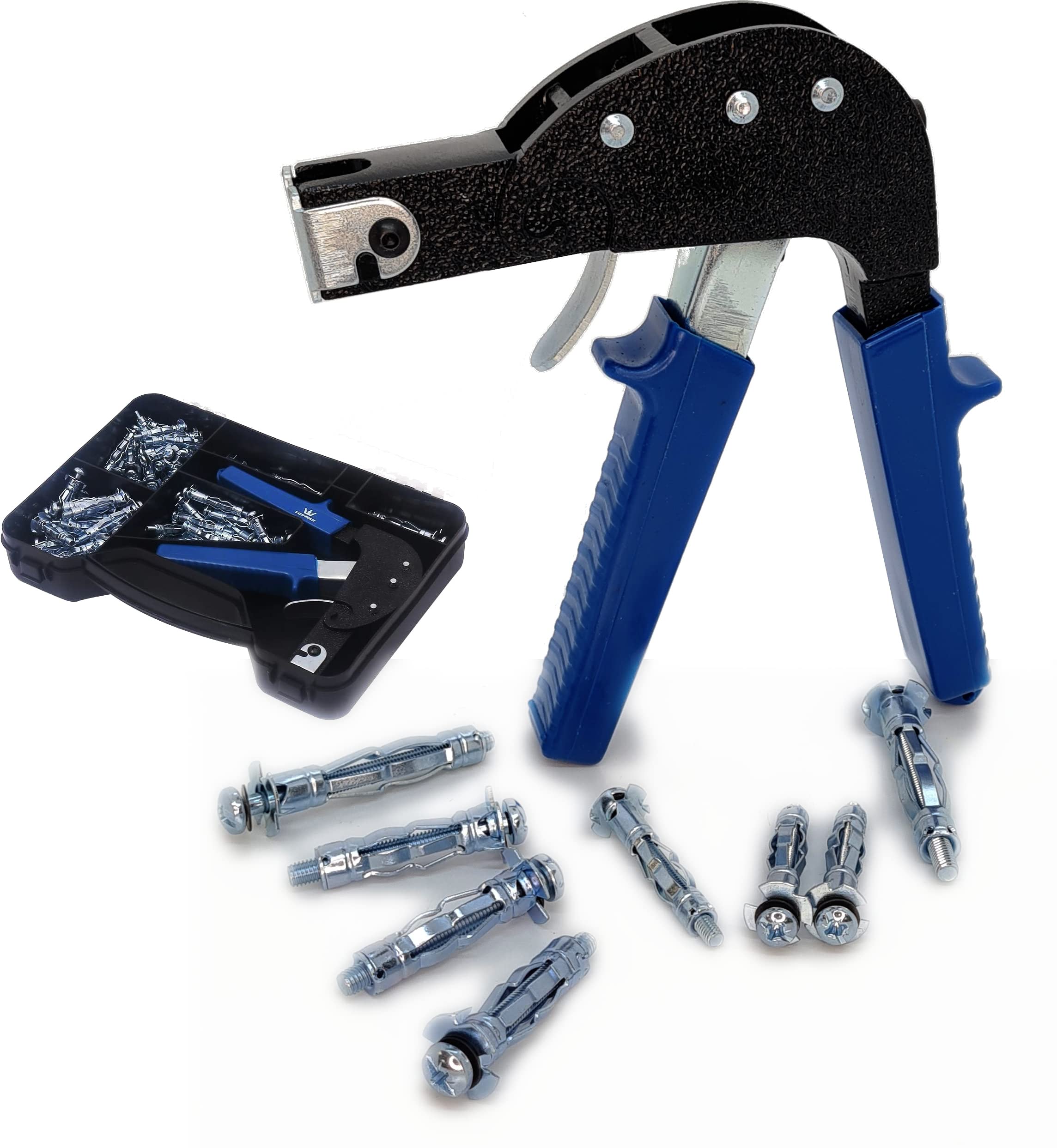 TOPWAY Wall Anchor Setting Tool Kit | 72Pc Steel Hollow Wall Fixings Set