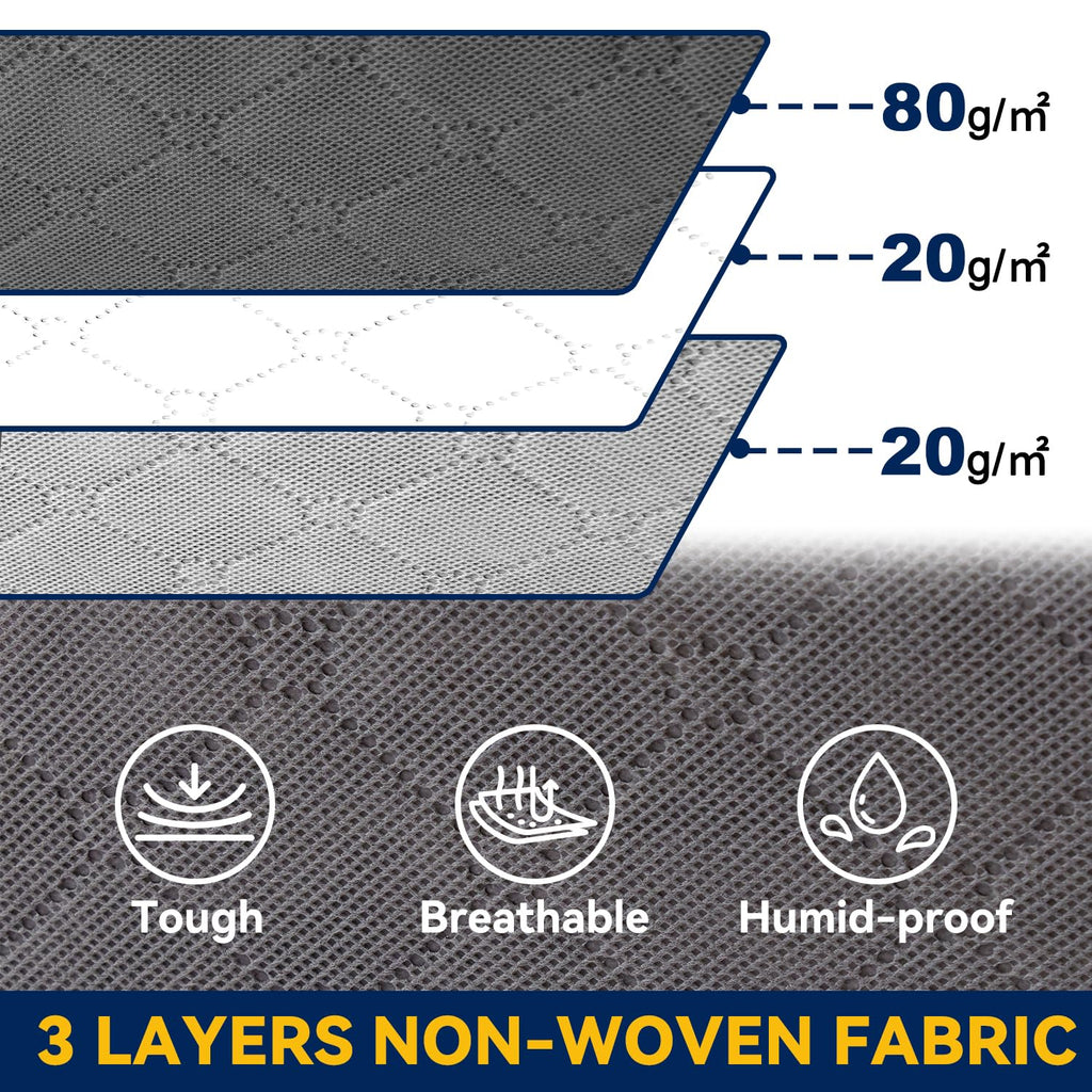 Boic 2 Pack 90L Underbed Storage Bags, Under Bed Storage Box With Lid, Clothes Storage Bag Foldable