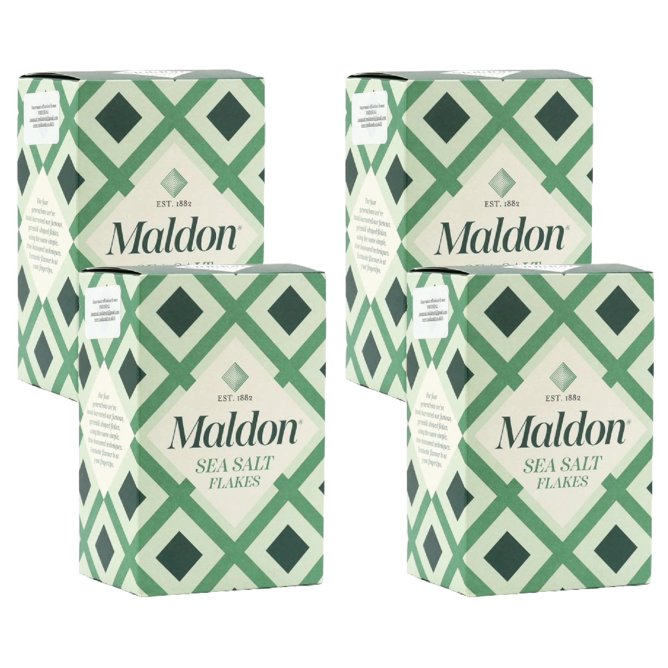 Maldon Sea Salt Flakes - Gourmet Cooking Salt - 4 x 250g Multipack