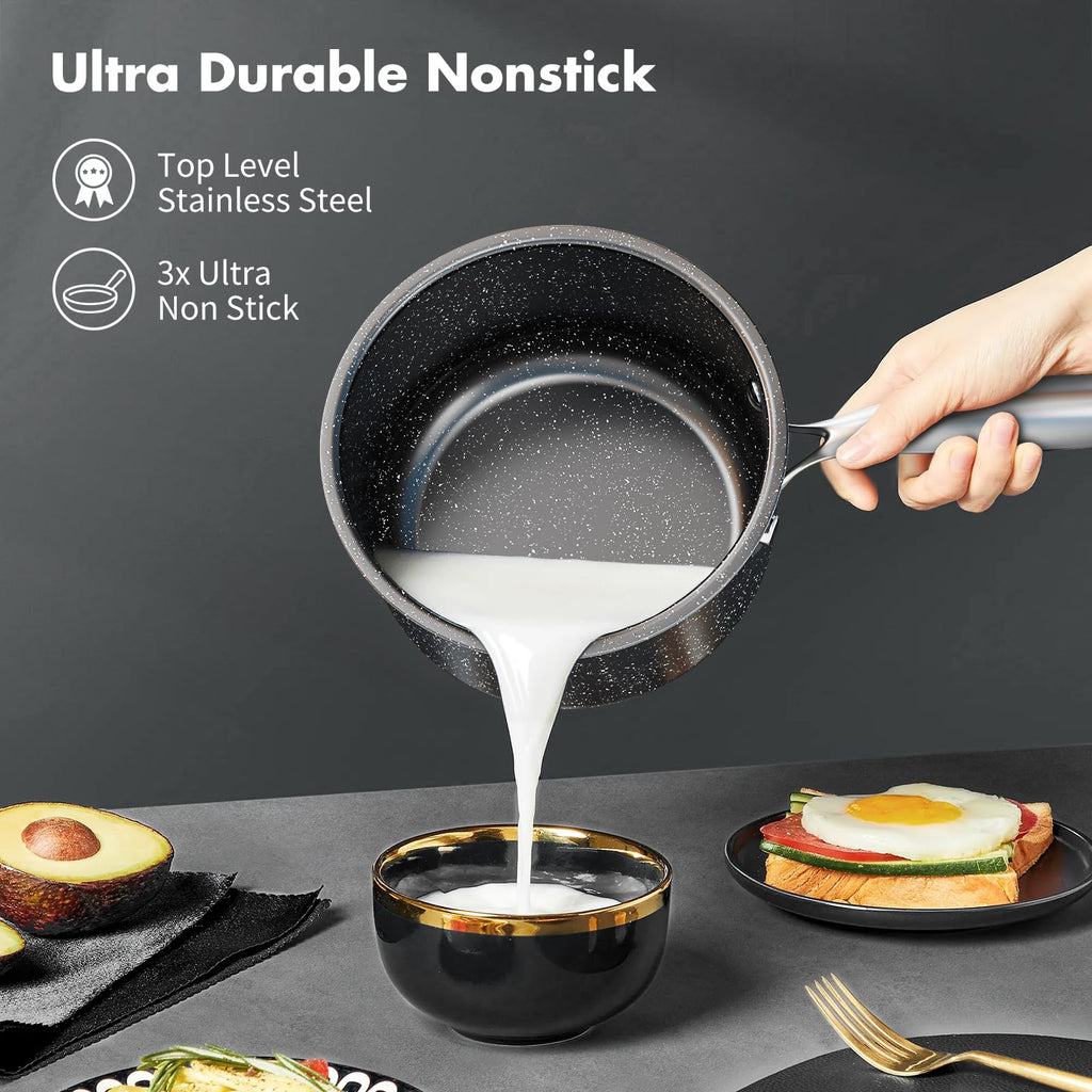 Jolof Store 7-Piece Nonstick Stainless Steel Induction Cookware Set