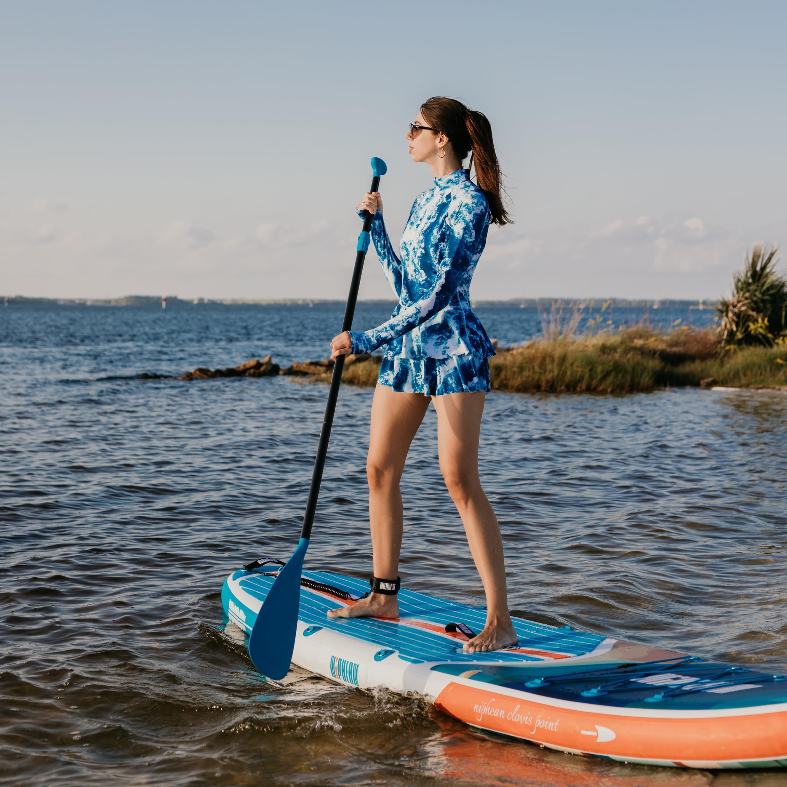 Niphean 4-Piece Adjustable SUP & Kayak Paddle - Floating Aluminum Oar