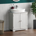 Bath Vida Priano Under Sink Bathroom Cabinet | White 2-Door Storage