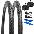 YunSCM 700x40C Road Bike Tyres Set | 2 Tires, 2 Tubes & Rim Strips