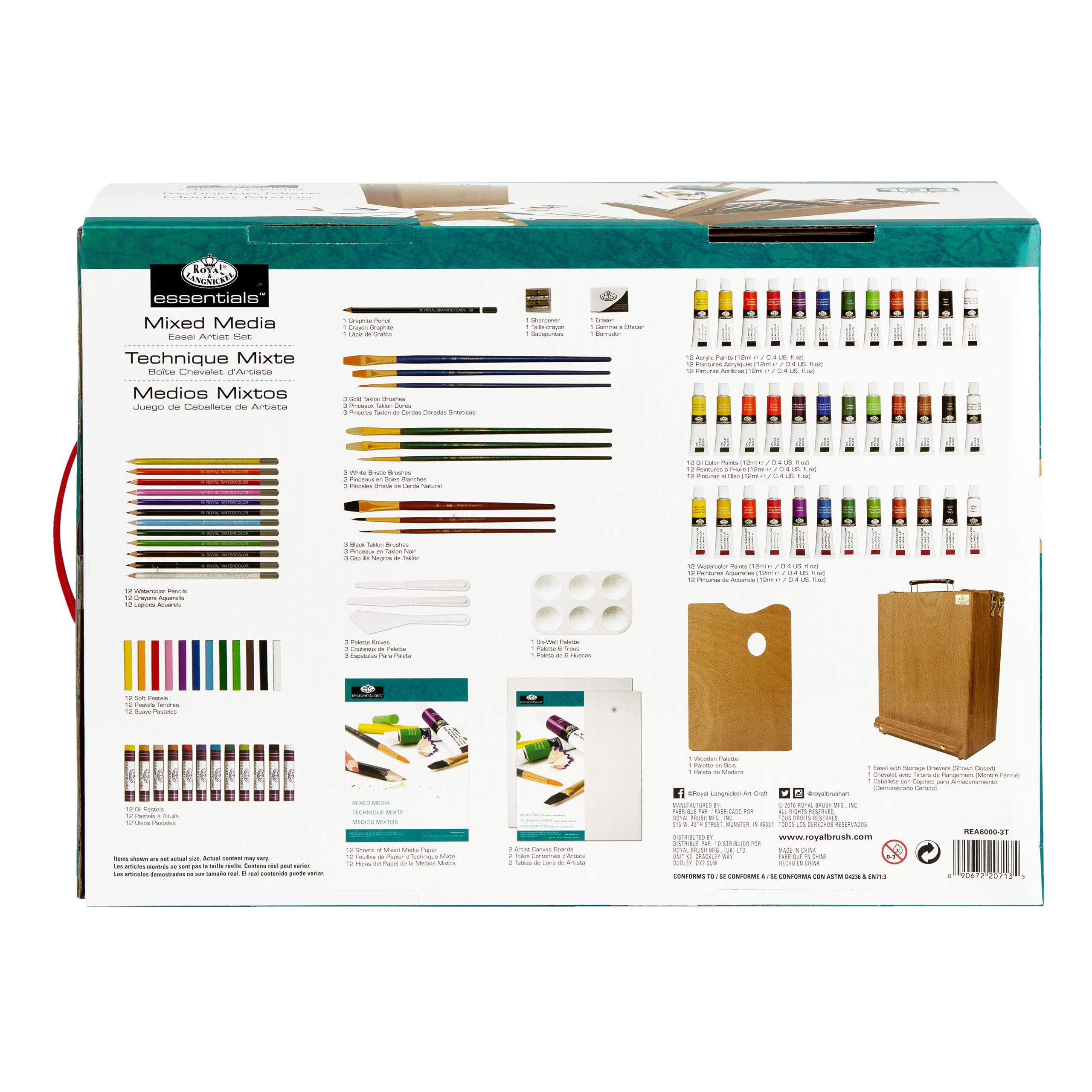 Royal & Langnickel All Media Artist Set with Portable Easel – 104 Piece