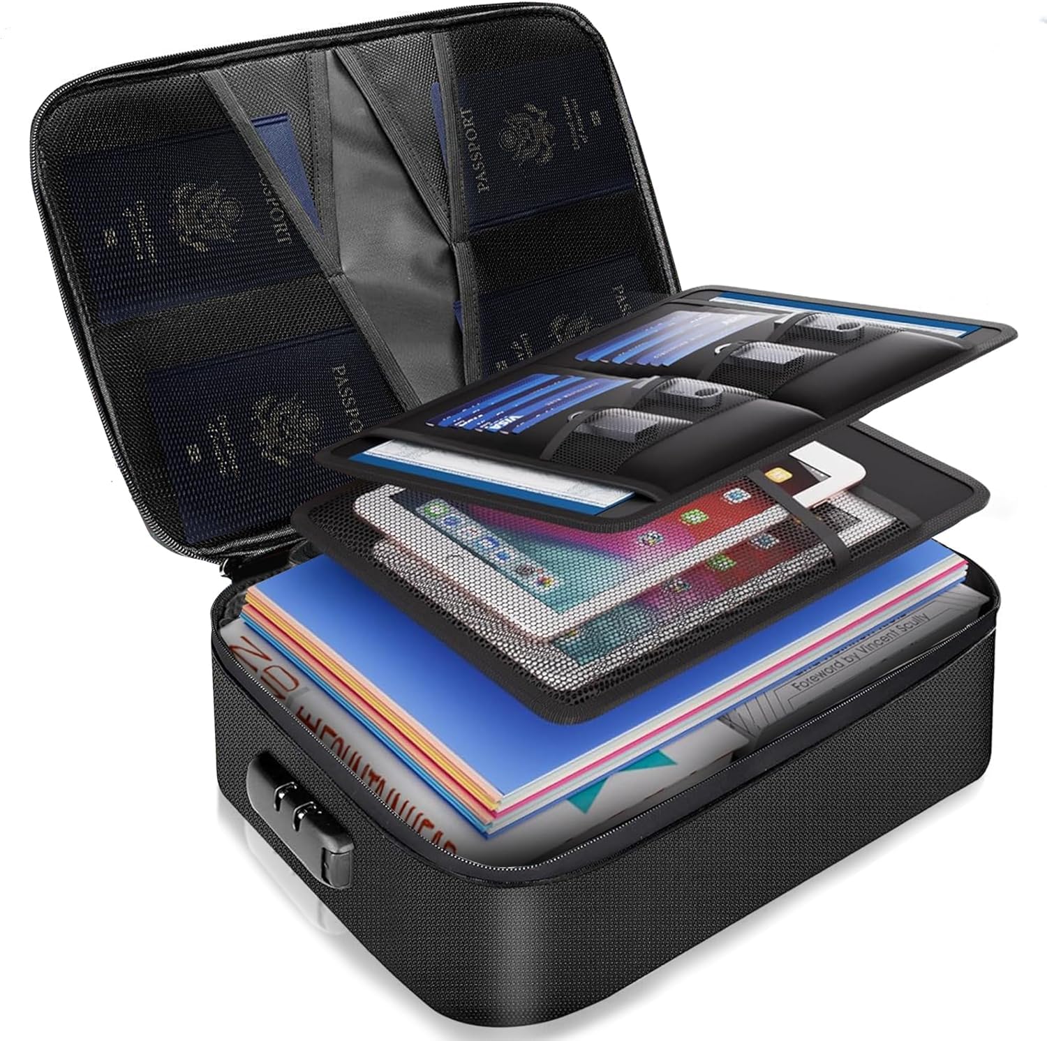 Urban Nook Fireproof Document Box | 3-Layer Water-Resistant File Bag
