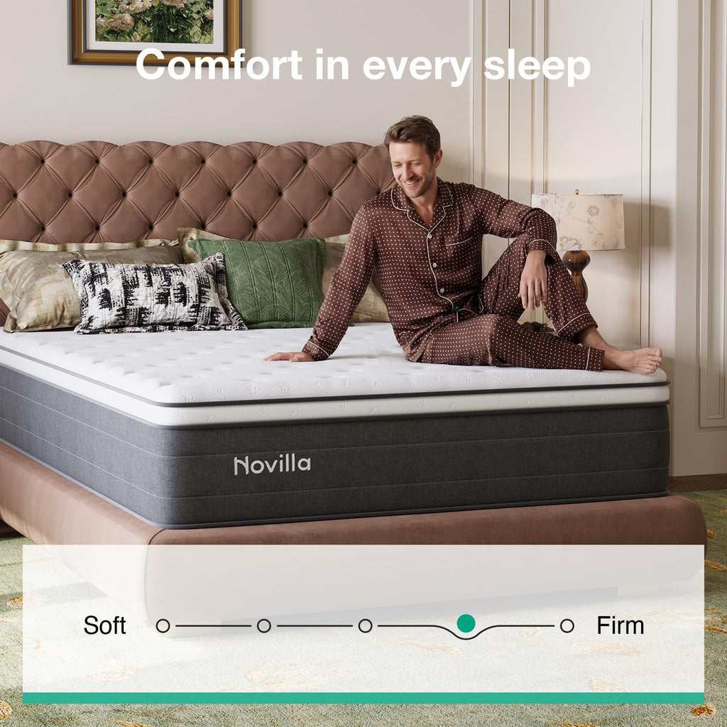 Novilla Small Double Mattress 4FT – 27CM Medium Firm Memory Foam Hybrid Mattress with 7-Zone Pocket Sprung Support, Motion Isolation, Pressure Relief - image 5