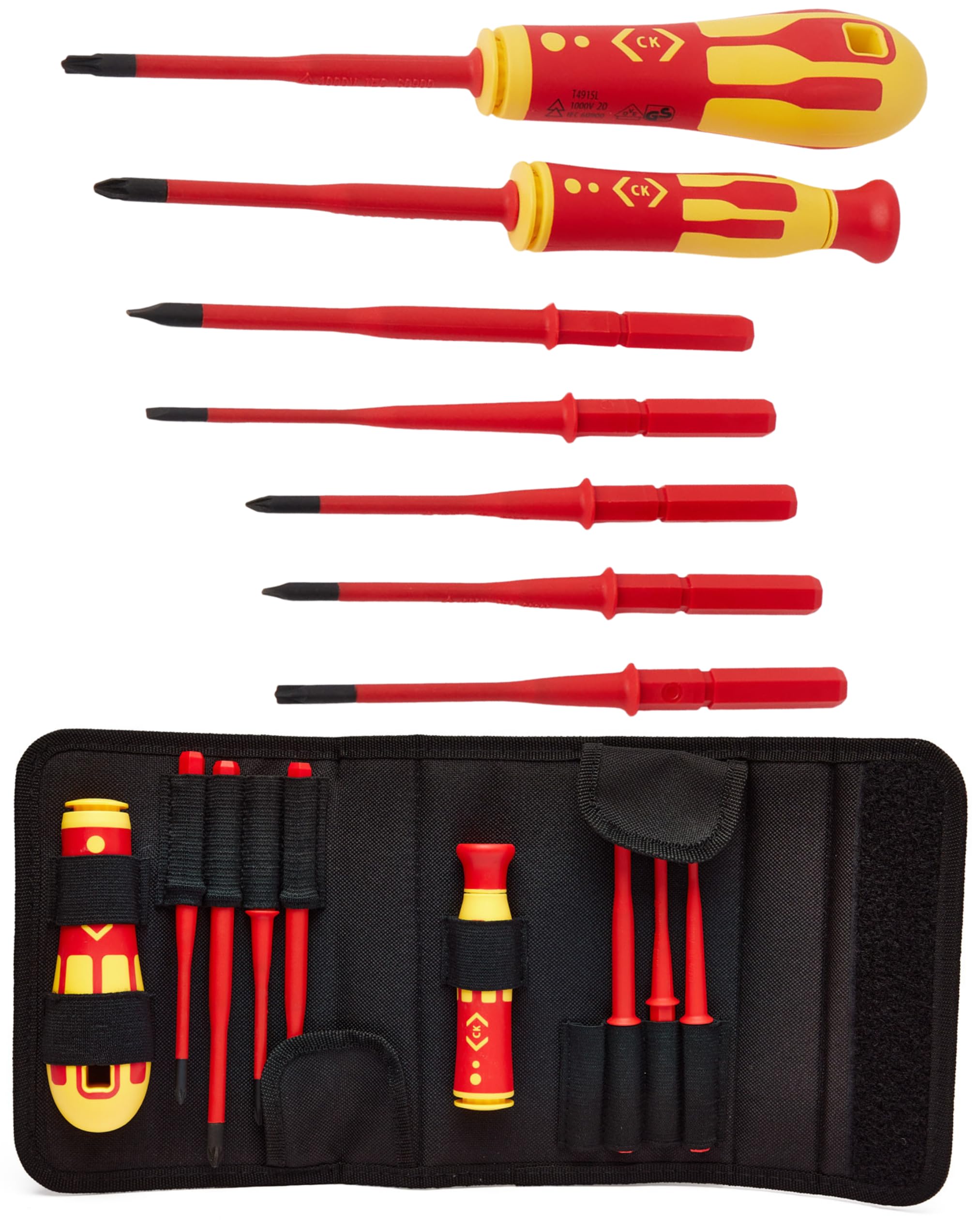 C.K T4925 VDE 1000V Interchangeable Slim Blade Screwdriver Set