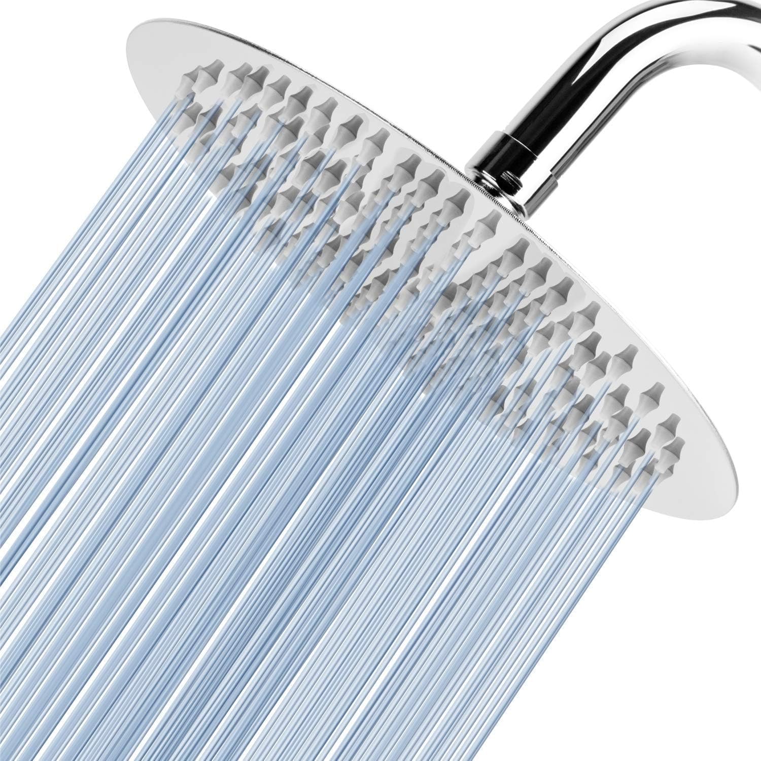 Voolan 8" High Pressure Rain Shower Head | 304 Stainless Steel - Chrome