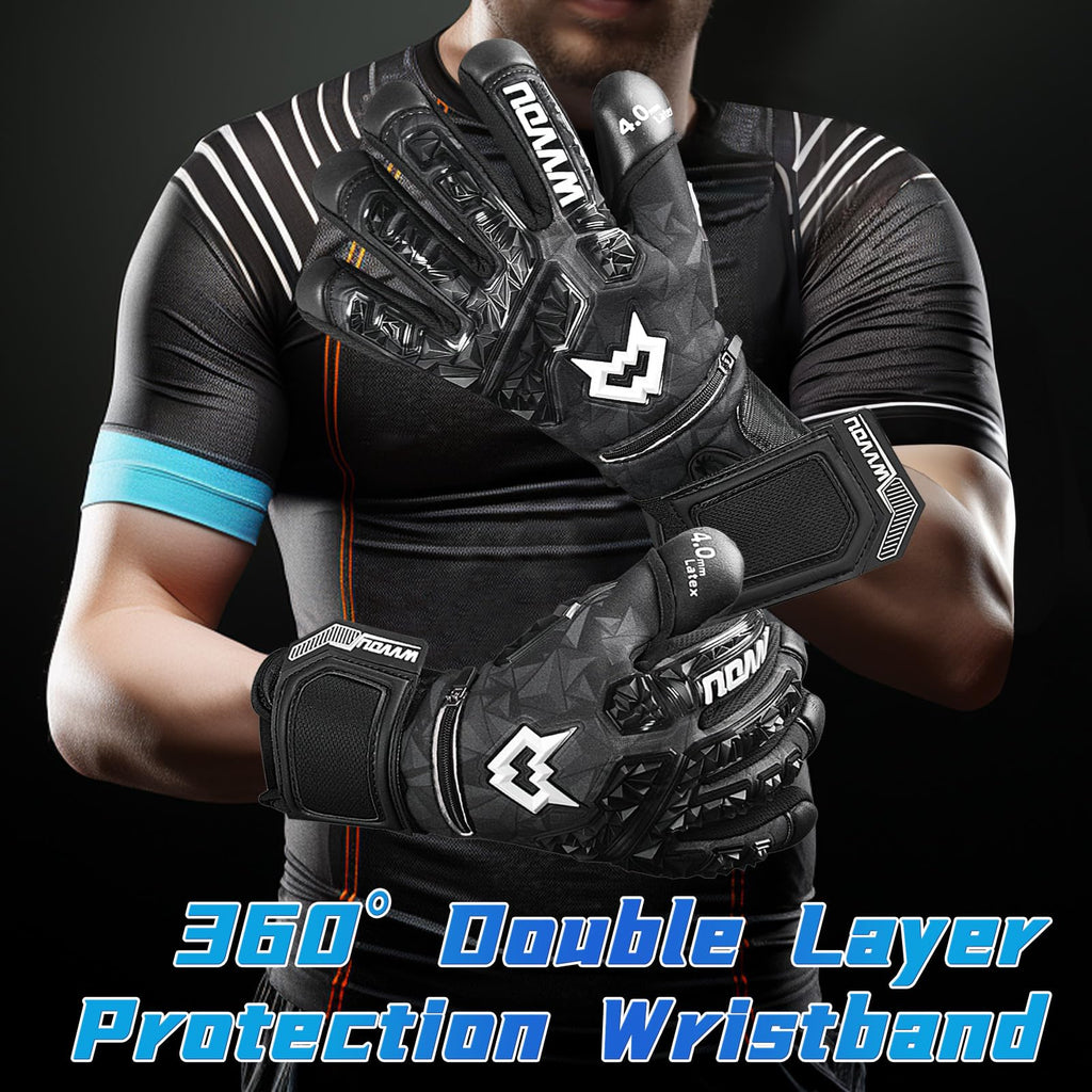 WVVOU Goalkeeper Gloves – Pro Soccer Goalie Gloves with Fingersave