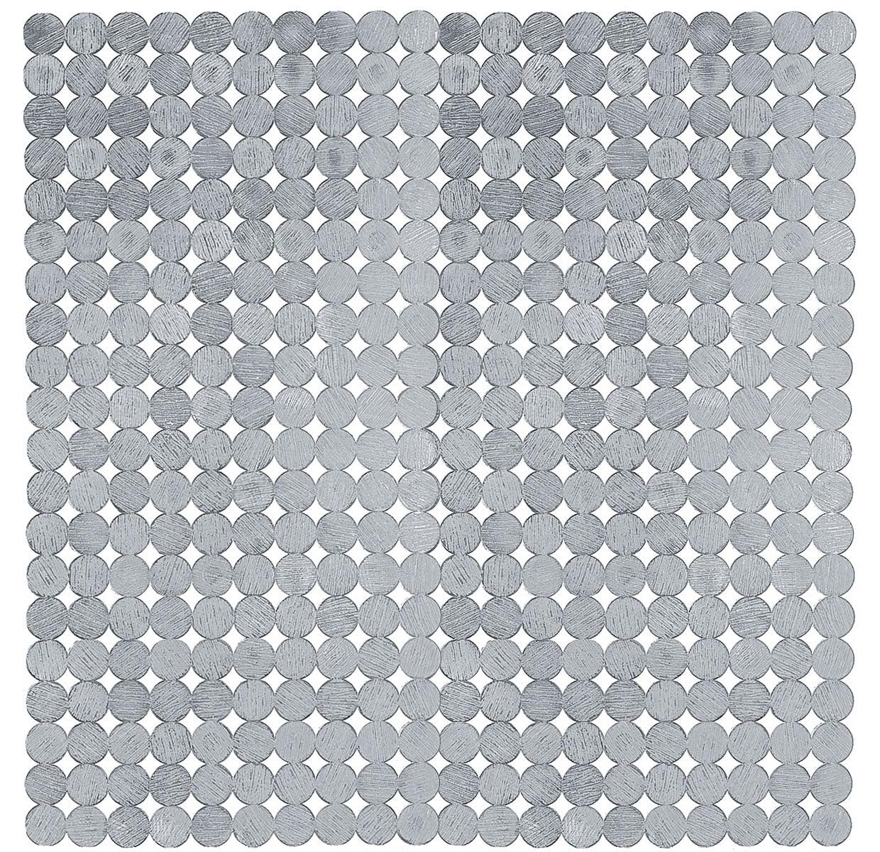 Kleine Wolke Shower Mat – Non-Slip PVC Bath Mat, Silver, 55x55cm