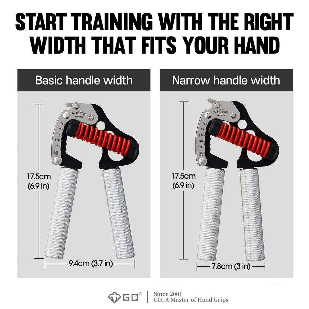 GD Iron Grip 80 Light Hand Gripper | Adjustable 55-176lb Strength Trainer