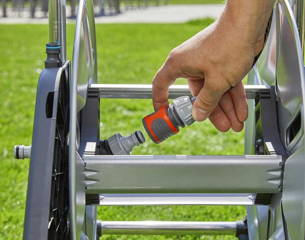 Gardena CleverRoll M Metal Hose Trolley – 60m Capacity & Anti-Drip