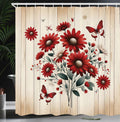 Abakuhaus Botanical Shower Curtain – Waterproof Fabric Decor, 175 x 200 cm