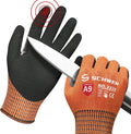 Schwer ProGuard ANSI A9 Cut Resistant Work Gloves – Orange (L)