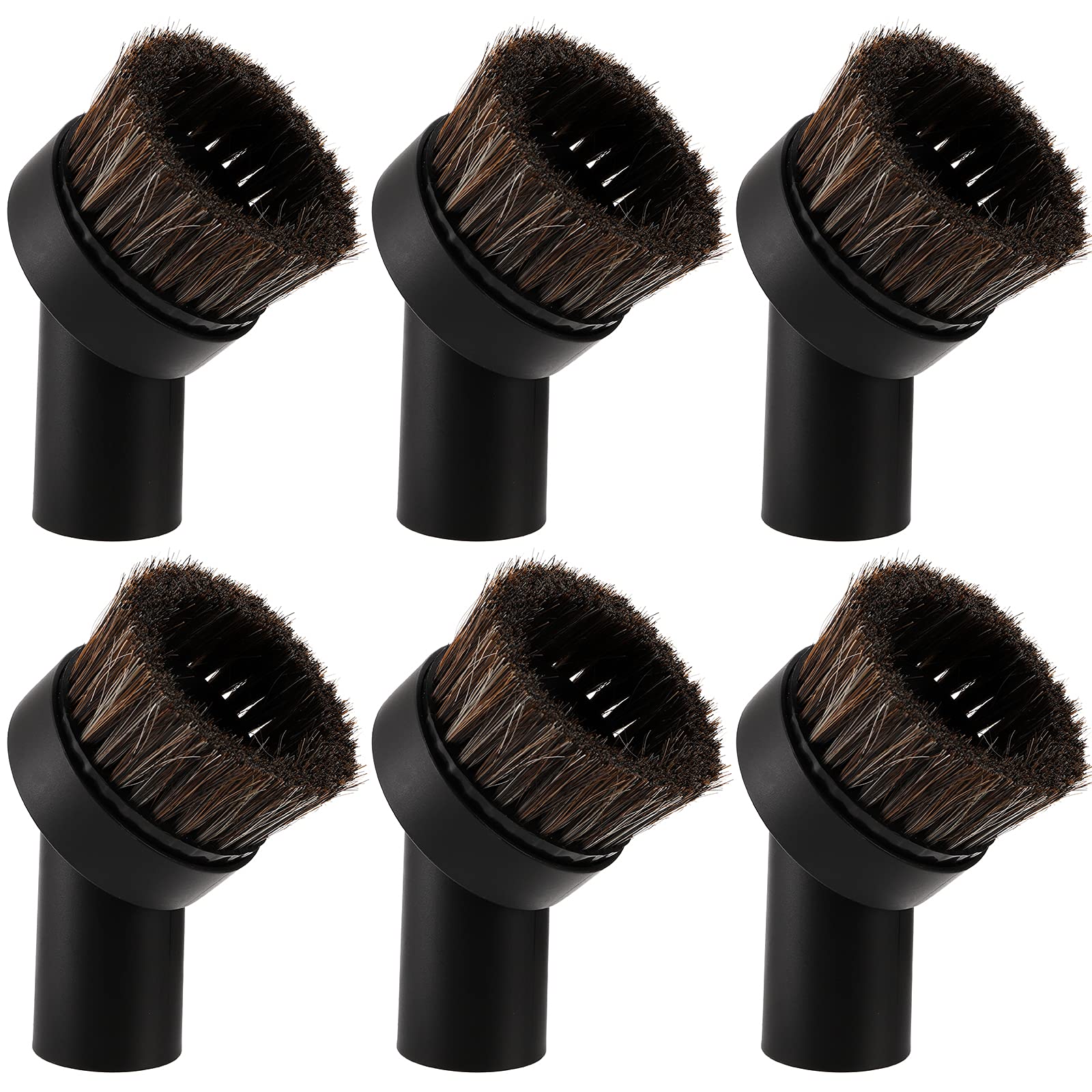 WUWEOT 6 Pack Round Vacuum Dust Brush – 32mm Horse Hair Attachments