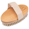 K-Pro Dry Body Brush | Natural Bristles & Cherry Wood for Cellulite
