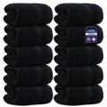 Towelogy 10-Pack Face Cloths | 100% Zero Twist Cotton Washcloths - Noir