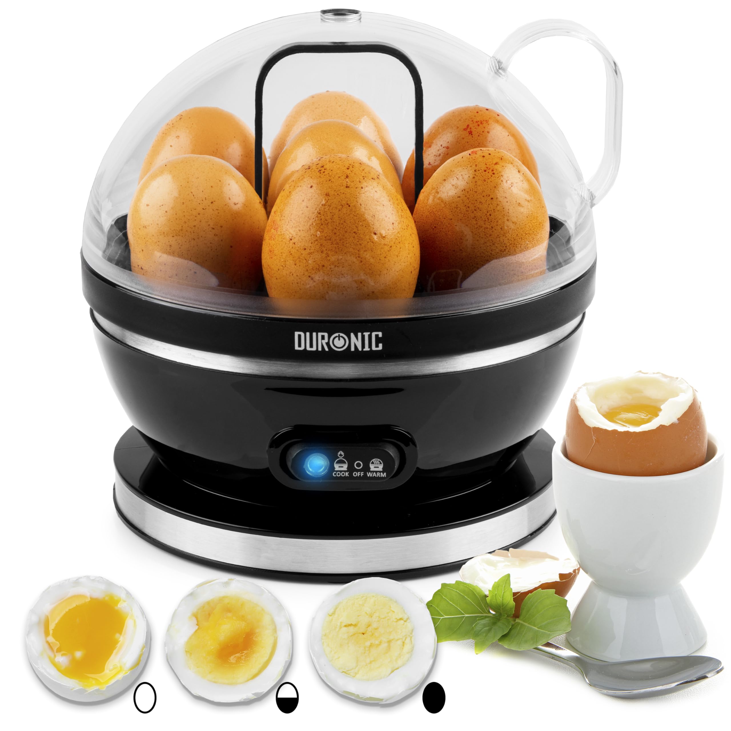 Duronic EB27 Electric Egg Boiler | 7 Egg Capacity Poacher & Omelette Maker